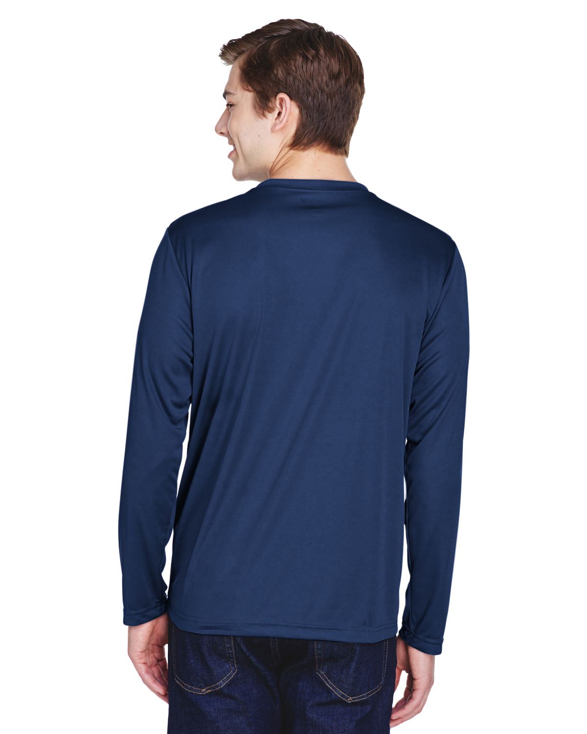 Team 365 Mens Long Sleeve T-Shirt Dri-Fit Performance Workout UV Protect TT11L - Picture 13 of 41