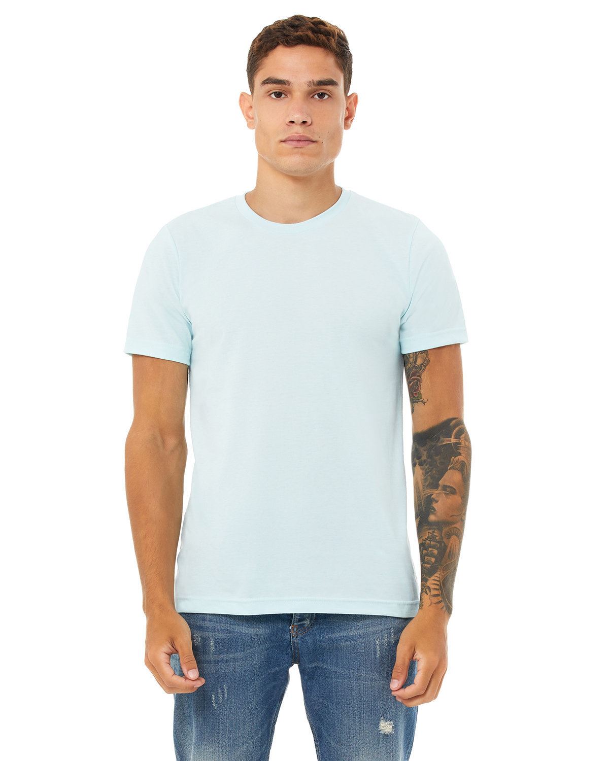 BELLA+CANVAS Unisex Short Sleeve Heather CVC Crew Neck Stylish T-Shirt 3001CVC - Picture 19 of 51