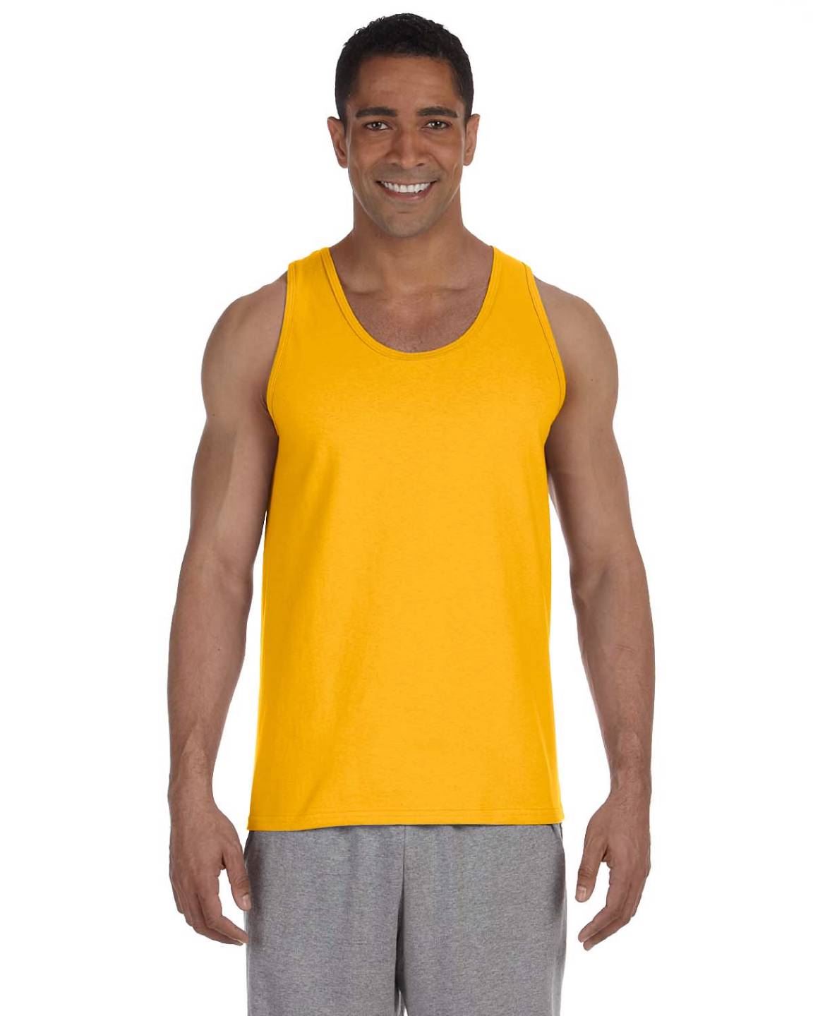 Gildan Mens Tank Top 100% Ultra Cotton Preshrunk 6 oz T-Shirt S-2XL G220 - Picture 13 of 30