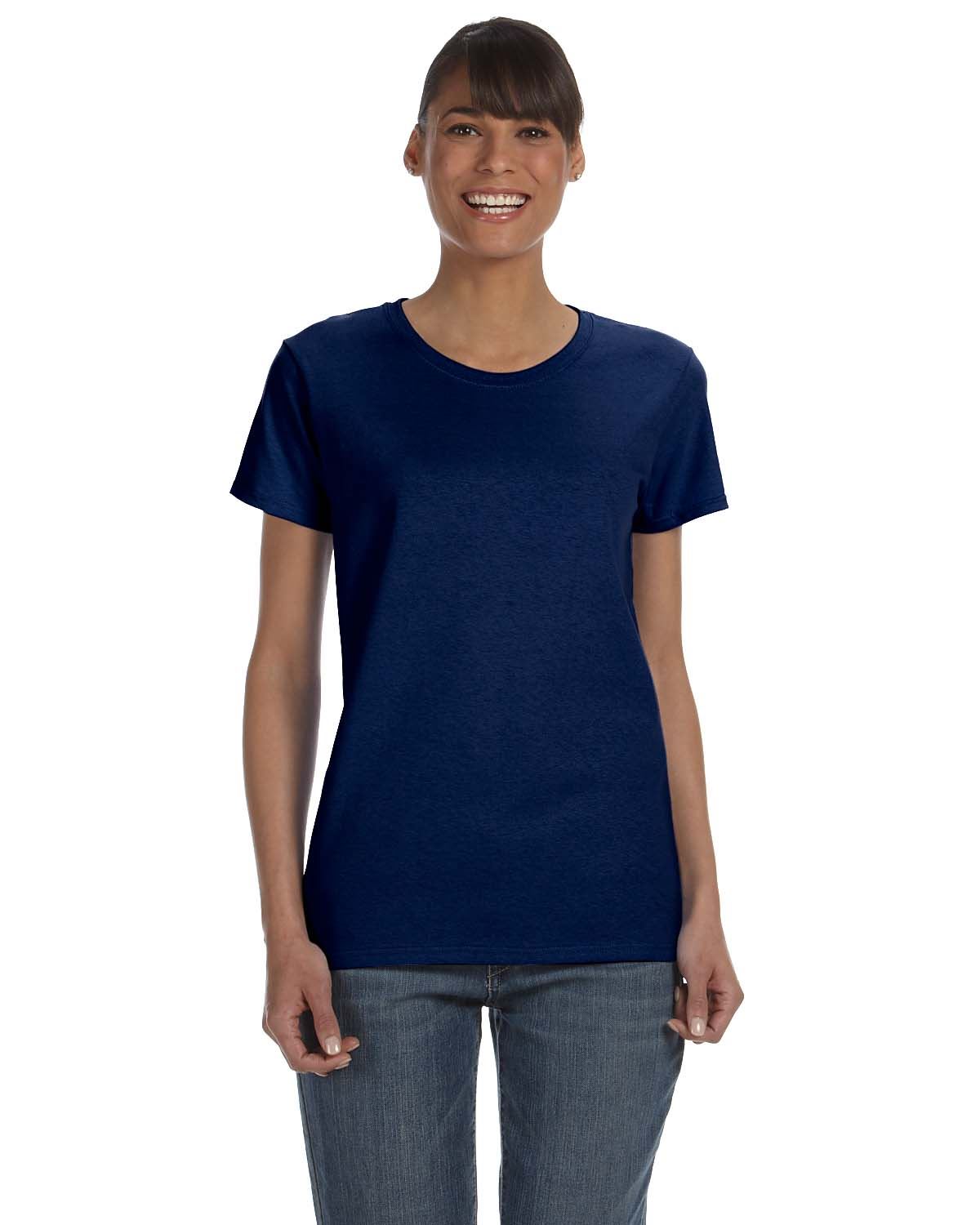 Gildan Womens T-Shirt Short Sleeves Heavy Cotton Ladies 5.3 oz Missy Fit MG500L - Picture 20 of 31