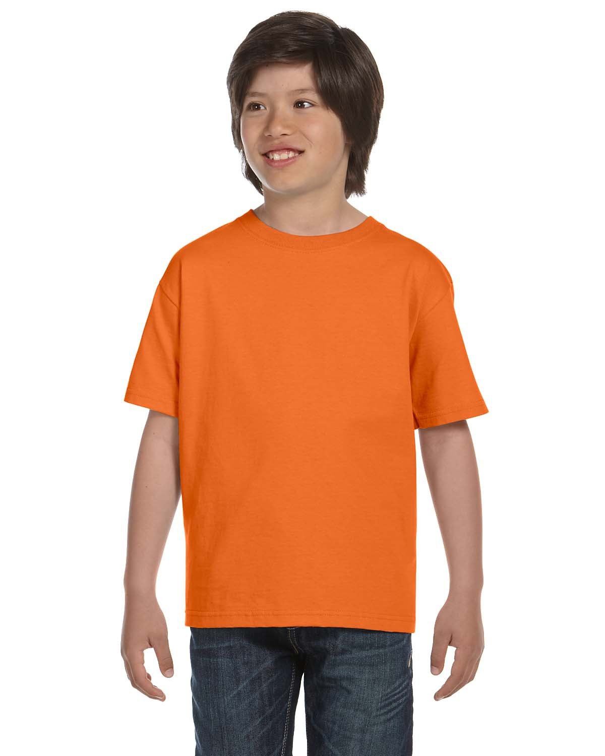 Hanes Youth 5.2 oz Short Sleeves ComfortSoft Cotton XS-XL T-Shirt 5480 - Picture 27 of 39