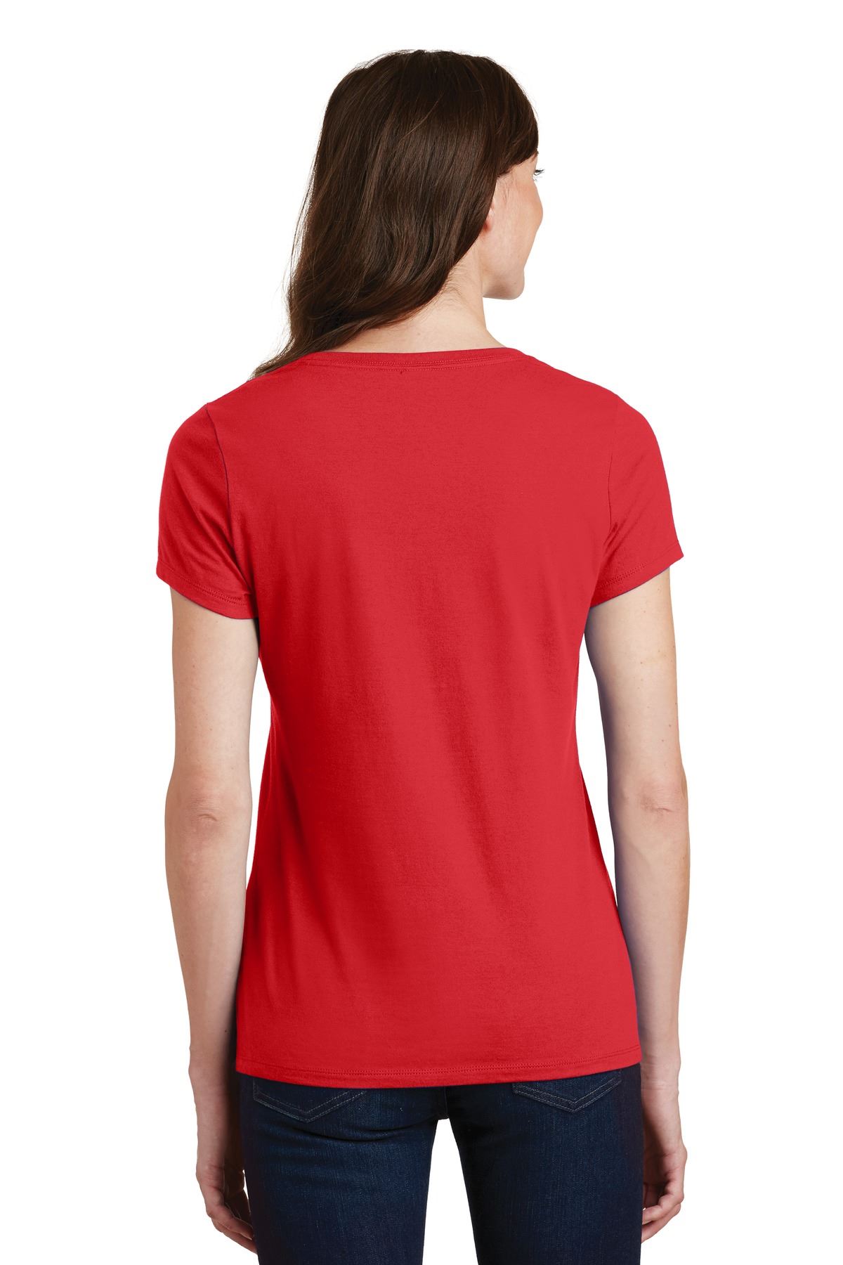 Port & Company Women's Short Sleeve V-Neck Fan Favorite T-Shirt LPC450V - Picture 13 of 43