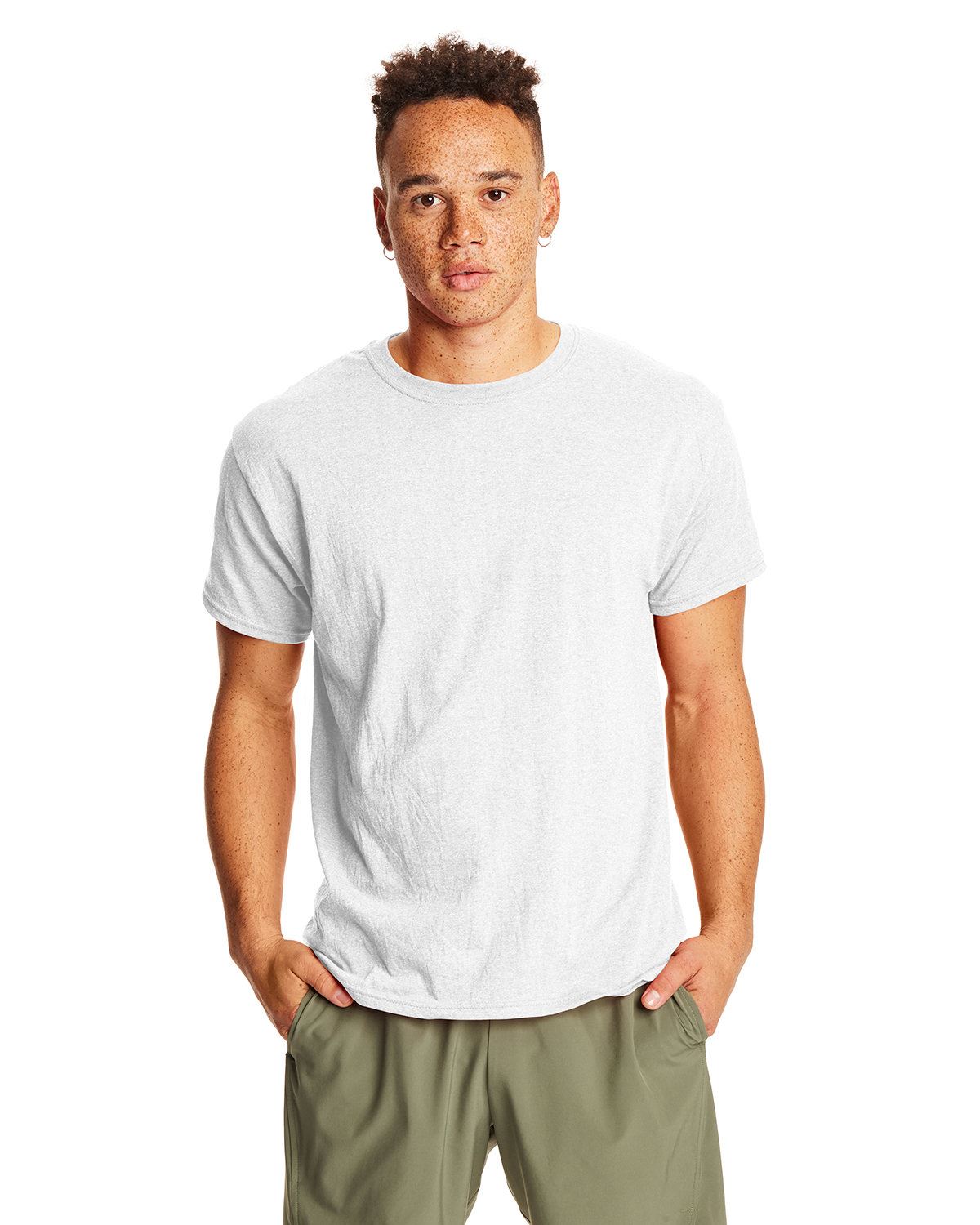 Hanes Men's Perfect Triblend Modern fit Ribbed Collar T-Shirt 42TB