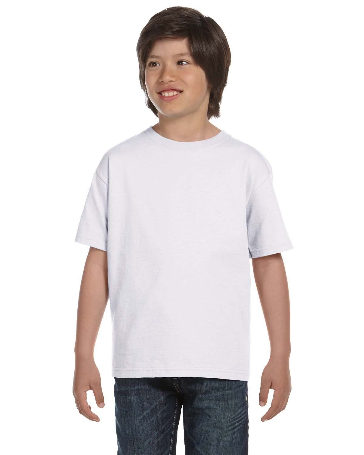 Hanes Youth 5.2 oz Short Sleeves ComfortSoft Cotton XS-XL T-Shirt 5480 - Picture 37 of 39