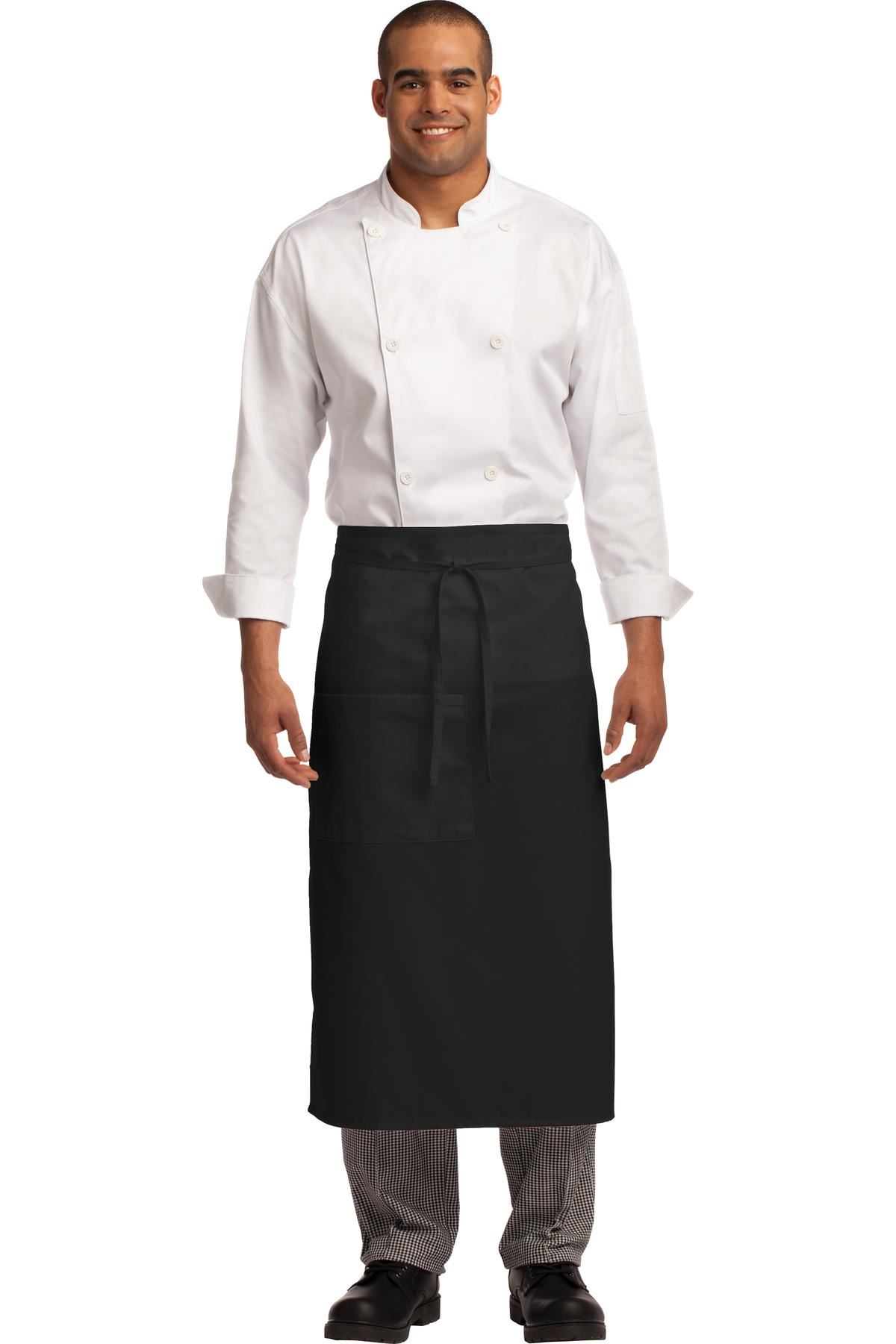 Port Authority Full Bistro Apron Large Front pocket Pen Pocket A701 - Picture 4 of 5