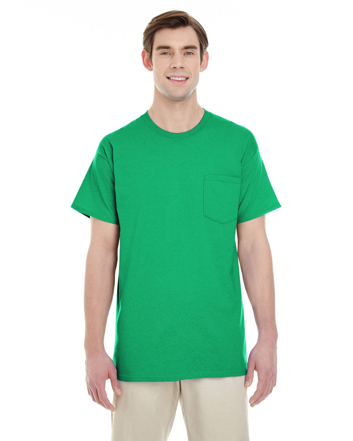Gildan Mens Heavy Cotton Double Needle Pocket T-Shirt G530 5300 - Picture 12 of 41