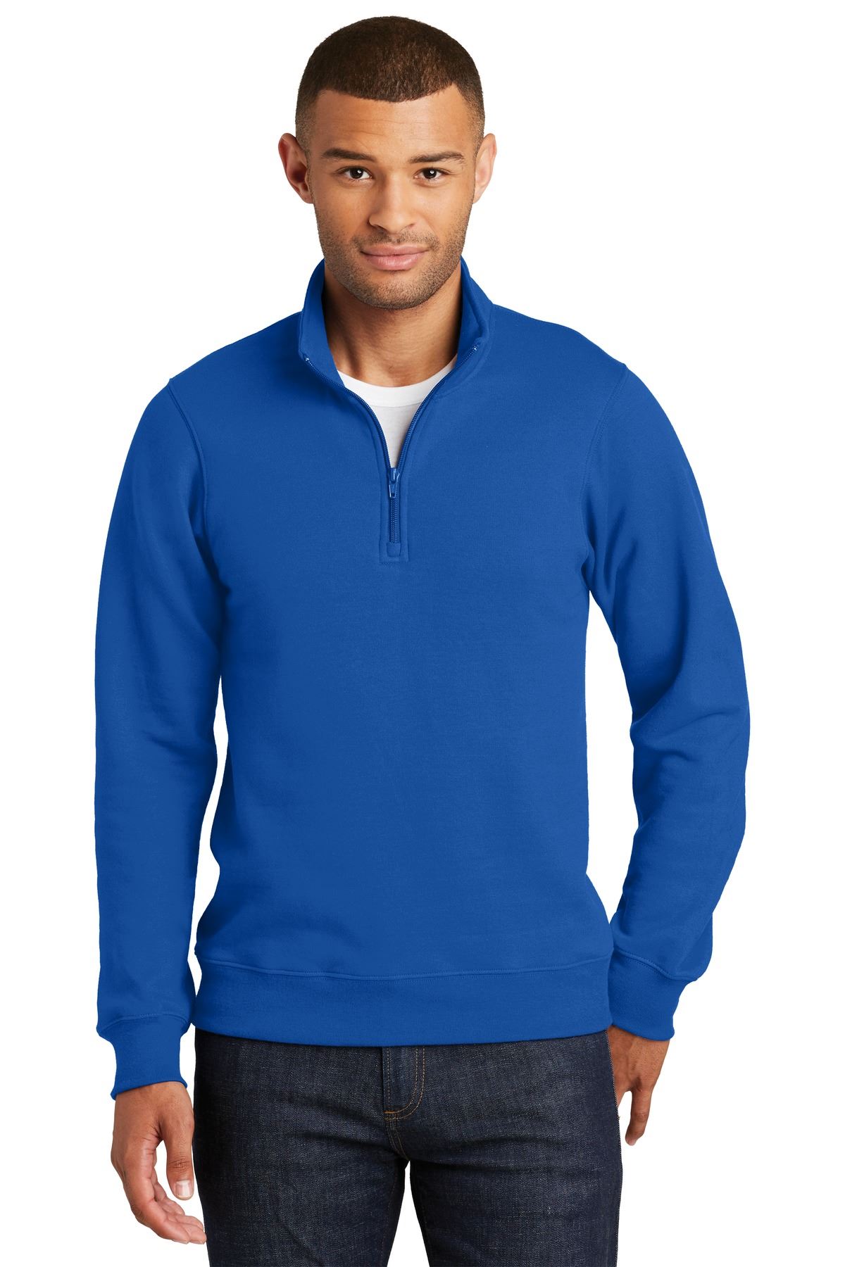 Port & Company Mens 1/4-Zip Pullover Sweatshirt Fan Favorite Fleece M-PC850Q - Picture 10 of 10