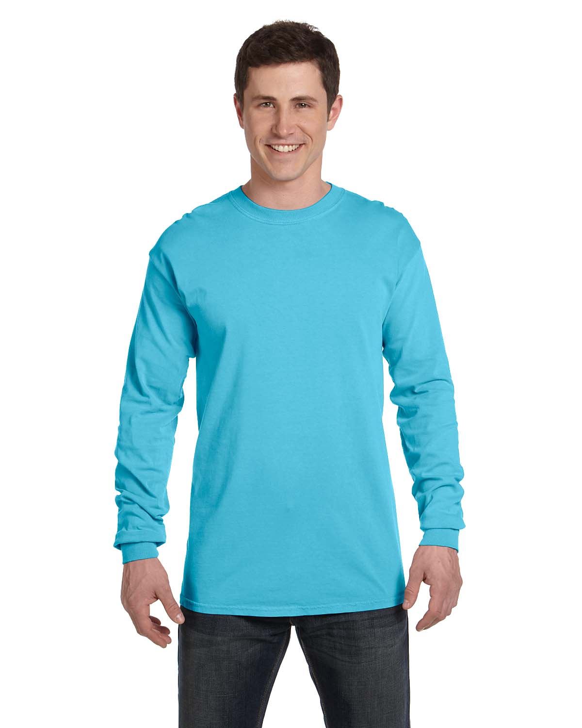 Comfort Colors Mens T-Shirt Long Sleeve Garment Dyed Preshrunk Tee C6014 - Picture 39 of 70
