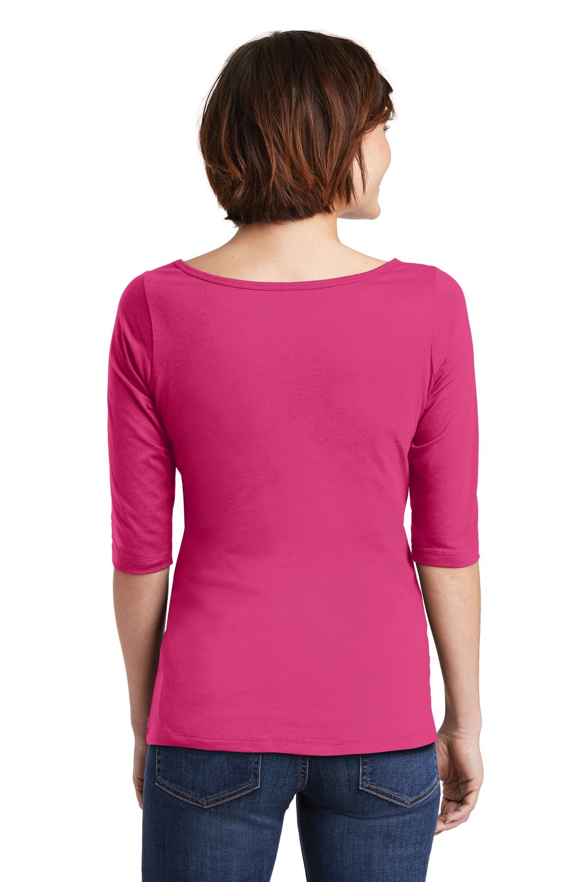 District Women's Perfect Weight 3/4-Sleeve Tee DM107L - Picture 8 of 10