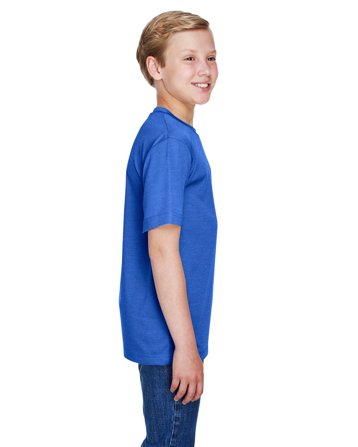 Team 365 T-Shirts Youth Sonic Heather Performance T-Shirt TT11HY - Picture 26 of 26