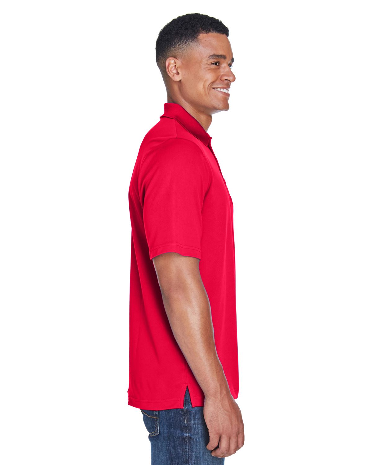 Core 365 Mens DriFit Pocket Polo Shirt Moisture Wicking Anti Microbial