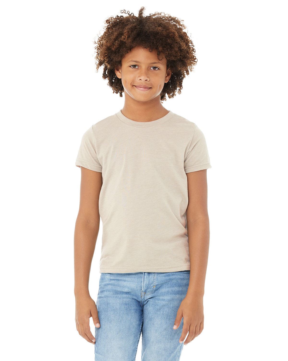 Bella + Canvas Youth Short Sleeve Basic Plain CVC Jersey T-Shirt 3001YCV - Picture 7 of 37