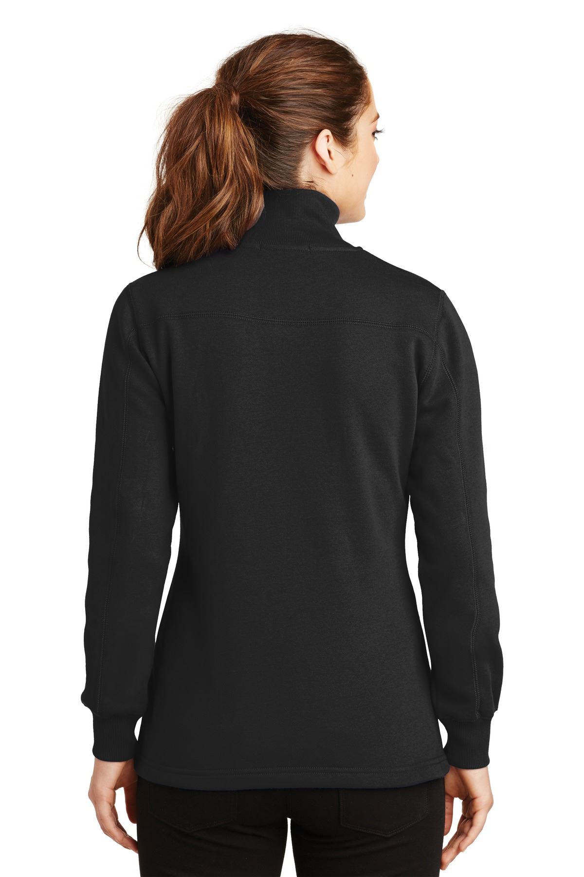 Sport-Tek Womens 1/4-Zip Sweatshirt Twill Taped Neck Rib Knit Cuffs LST253 - Picture 7 of 23