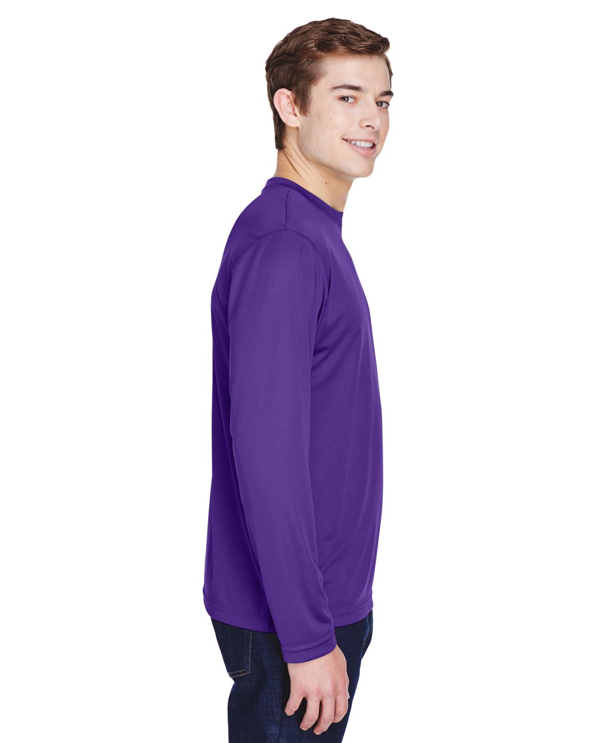 Team 365 Mens Long Sleeve T-Shirt Dri-Fit Performance Workout UV Protect TT11L - Picture 32 of 41