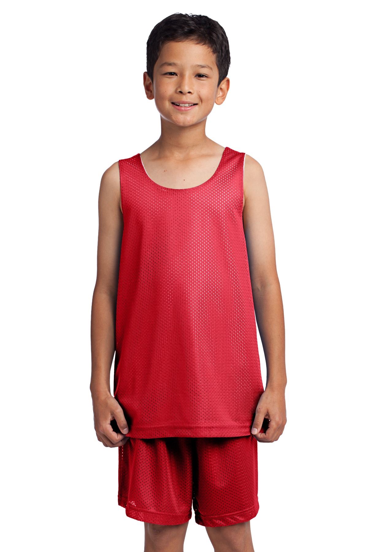 Sport-Tek Youth Basketball PosiCharge Classic Mesh Reversible Tank YST500 - Picture 22 of 25