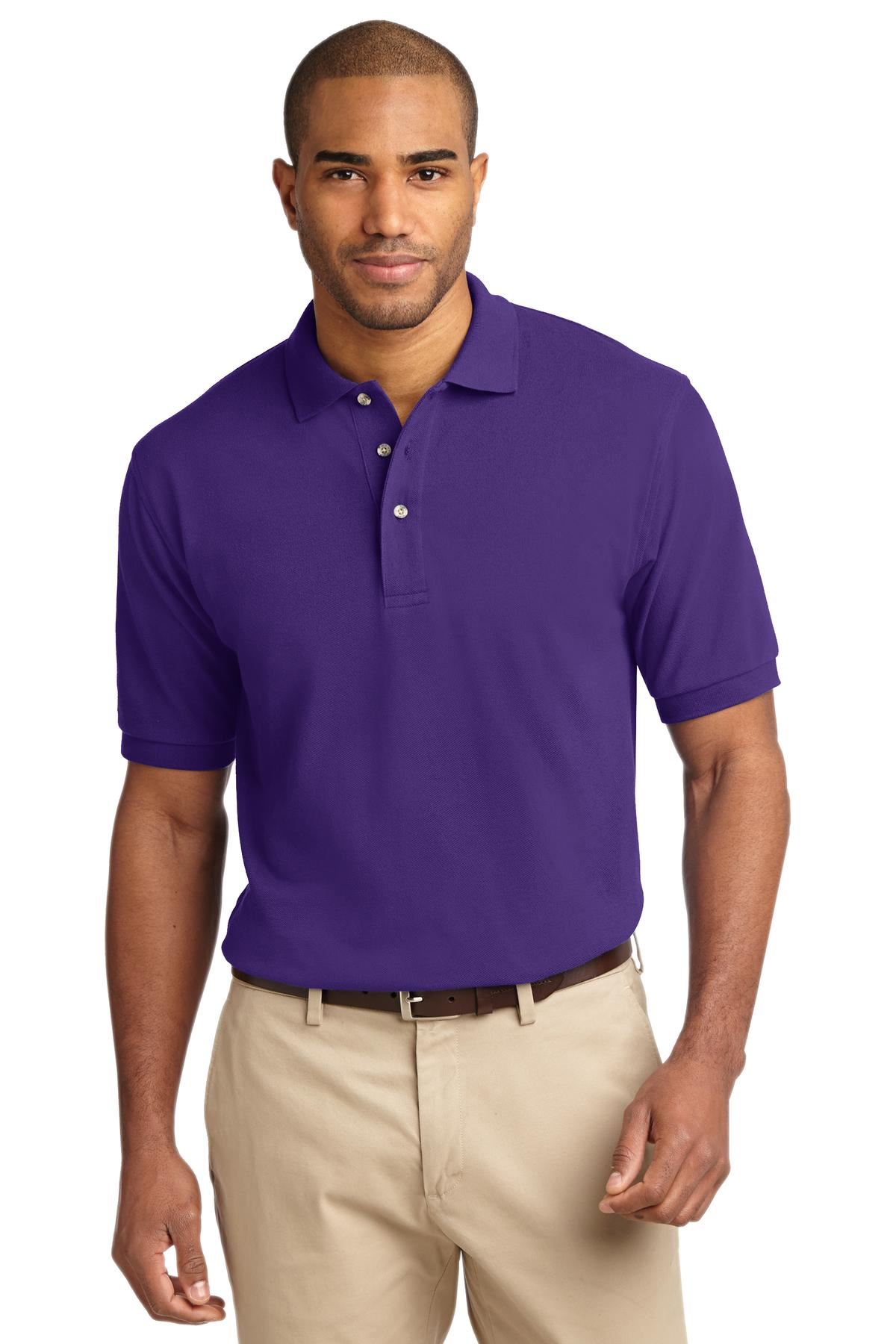 Port Authority Mens Short Sleeve Heavyweight Cotton Pique Polo Shirt K420 - Picture 27 of 42