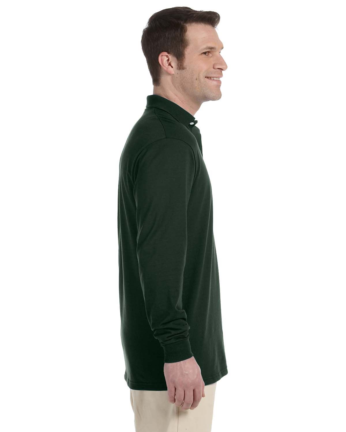 Jerzees Mens Spotshield Long Sleeve Jersey Polo Shirt 437ML - Picture 7 of 22