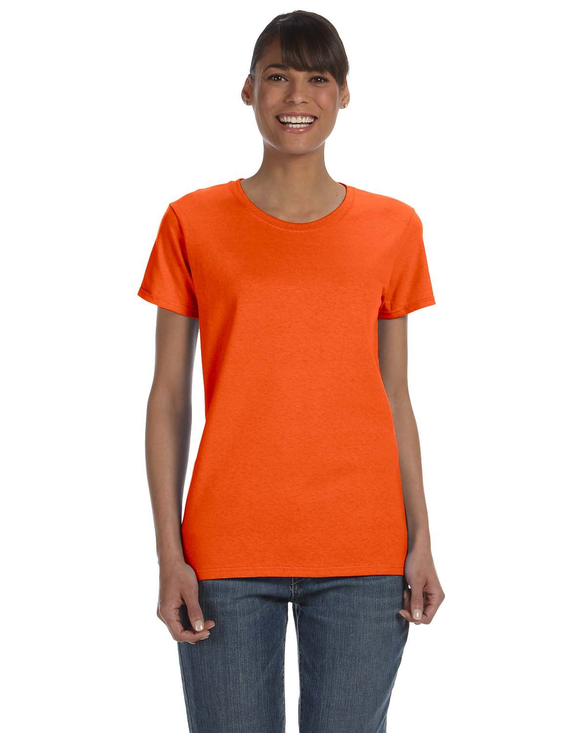 Gildan Womens T-Shirt Short Sleeves Heavy Cotton Ladies 5.3 oz Missy Fit MG500L - Picture 21 of 31