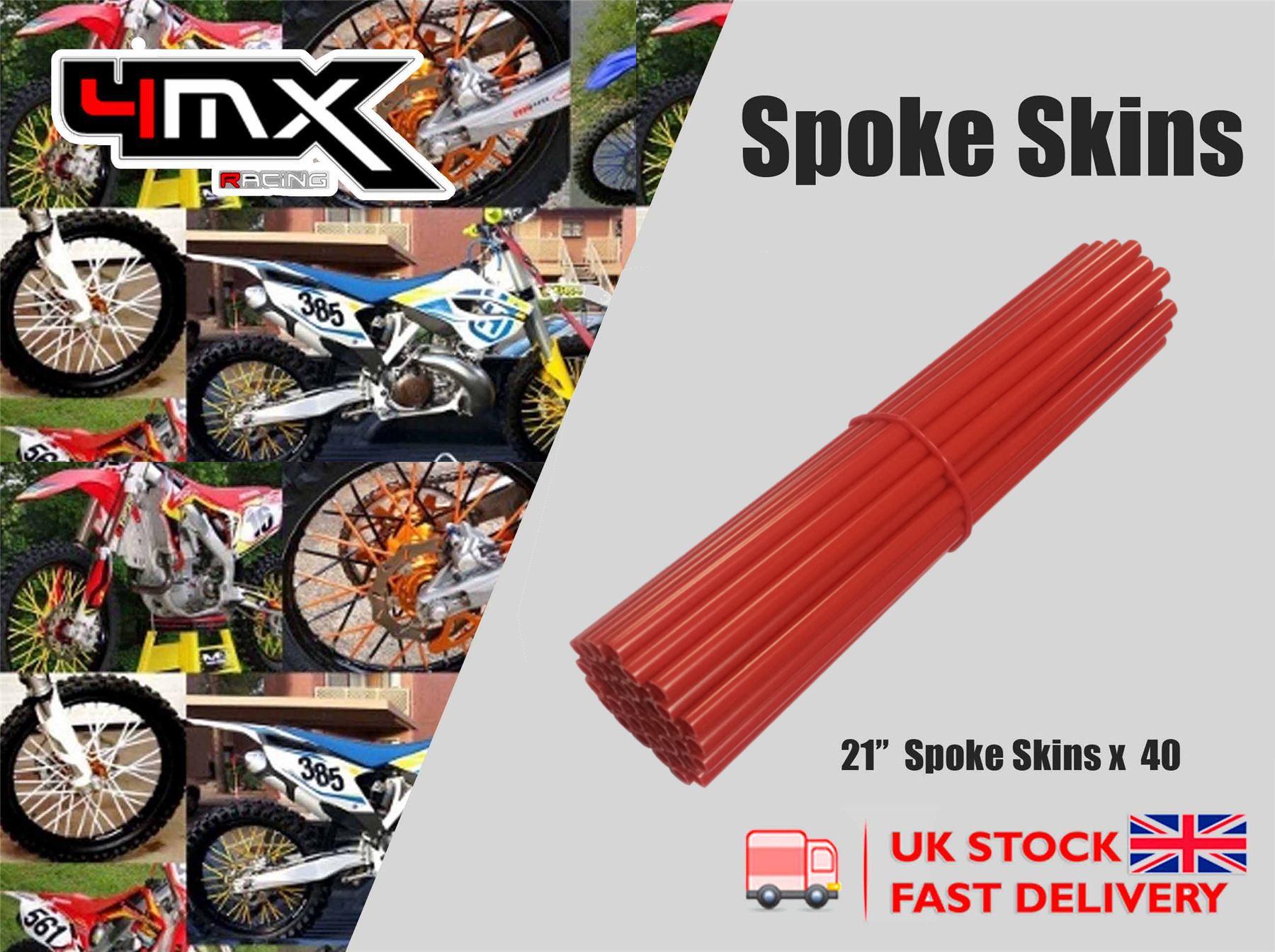 Wheel Spoke Protectors Red 21