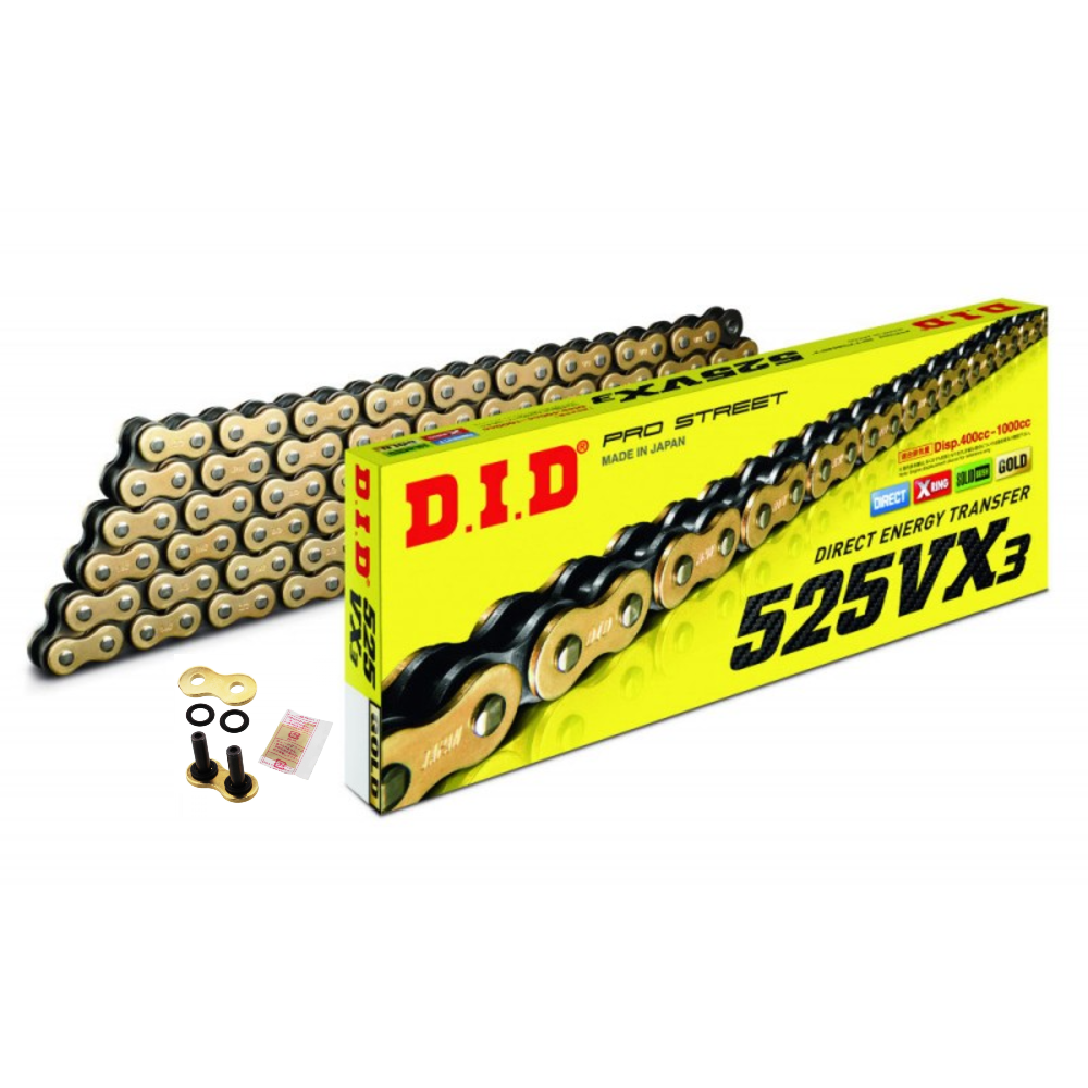 バイイー DID Gold HD X Ring Drive Chain 525VXGB 114 fits Suzuki GSX400 F-J