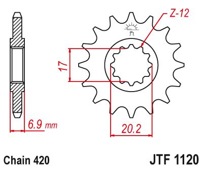 JT Front Sprocket JTF1120 13 Teeth fits Rieju 50 RS2 Matrix 03