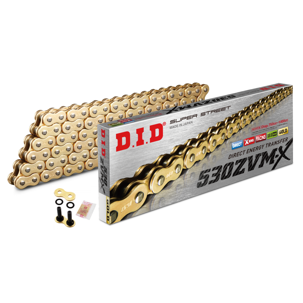 DID 530VX110L Gold X-Ring Heavy Duty Chain – Fits Kawasaki ZX-9R