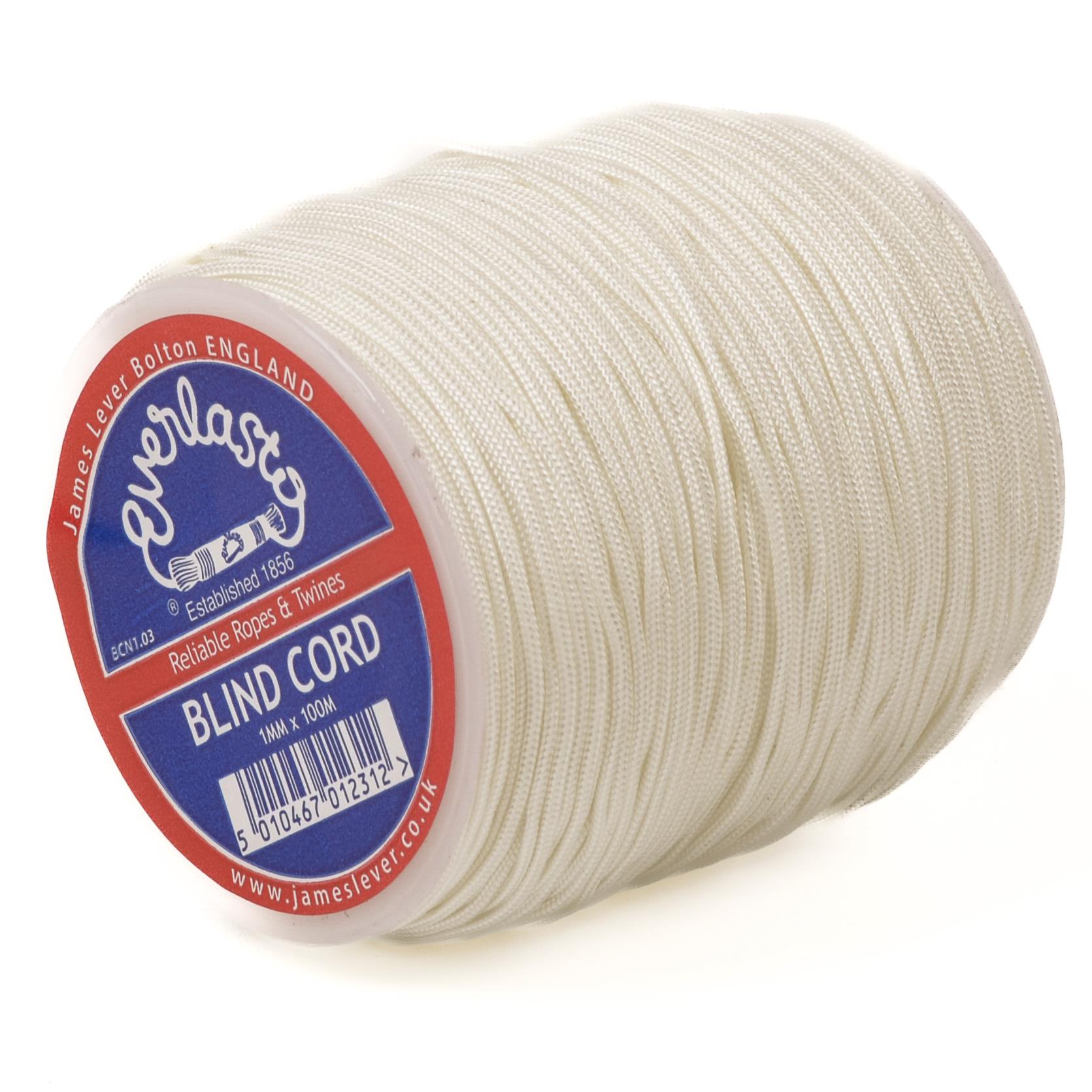 EVERLASTO 1.5MM NAILON CABLE CIEGO FUERTE CORDÓN SINTÉTICO BLANCO NEGRO - 50M, 100M - Imagen 3 de 3