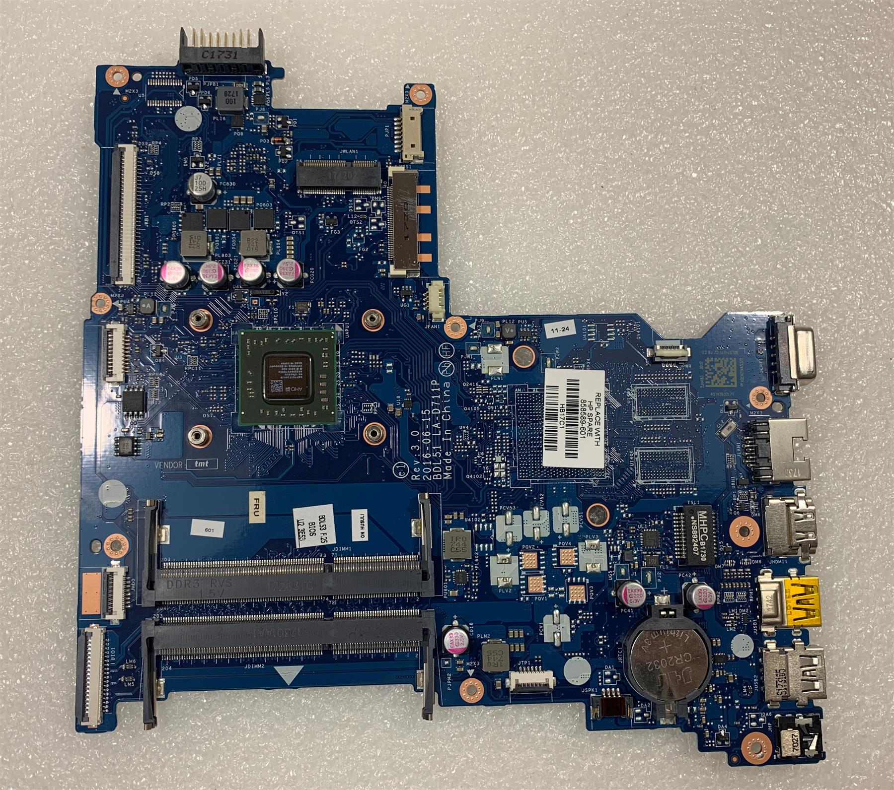 CARTE MÈRE HP 17-X 17T-X CORE I3-6006U SR2UW 455.08E01.0029 448.08E01.0021 USA 705595737101 | eBay