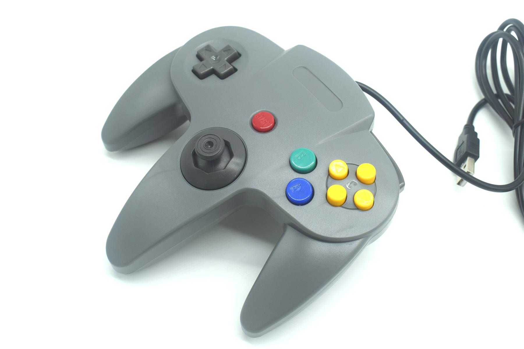 USB N64 Nintendo 64 Controller Wired Joystick Games Gamepad For PC Many Colours - Picture 42 of 109