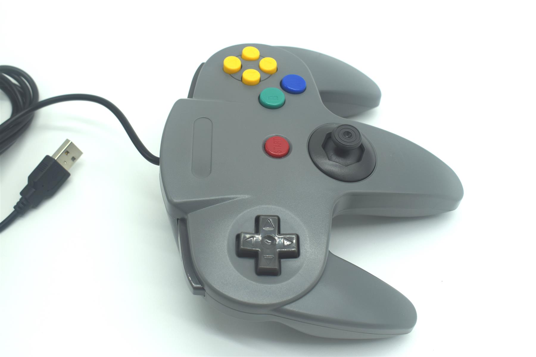 USB N64 Nintendo 64 Controller Wired Joystick Games Gamepad For PC Many Colours - Picture 47 of 109