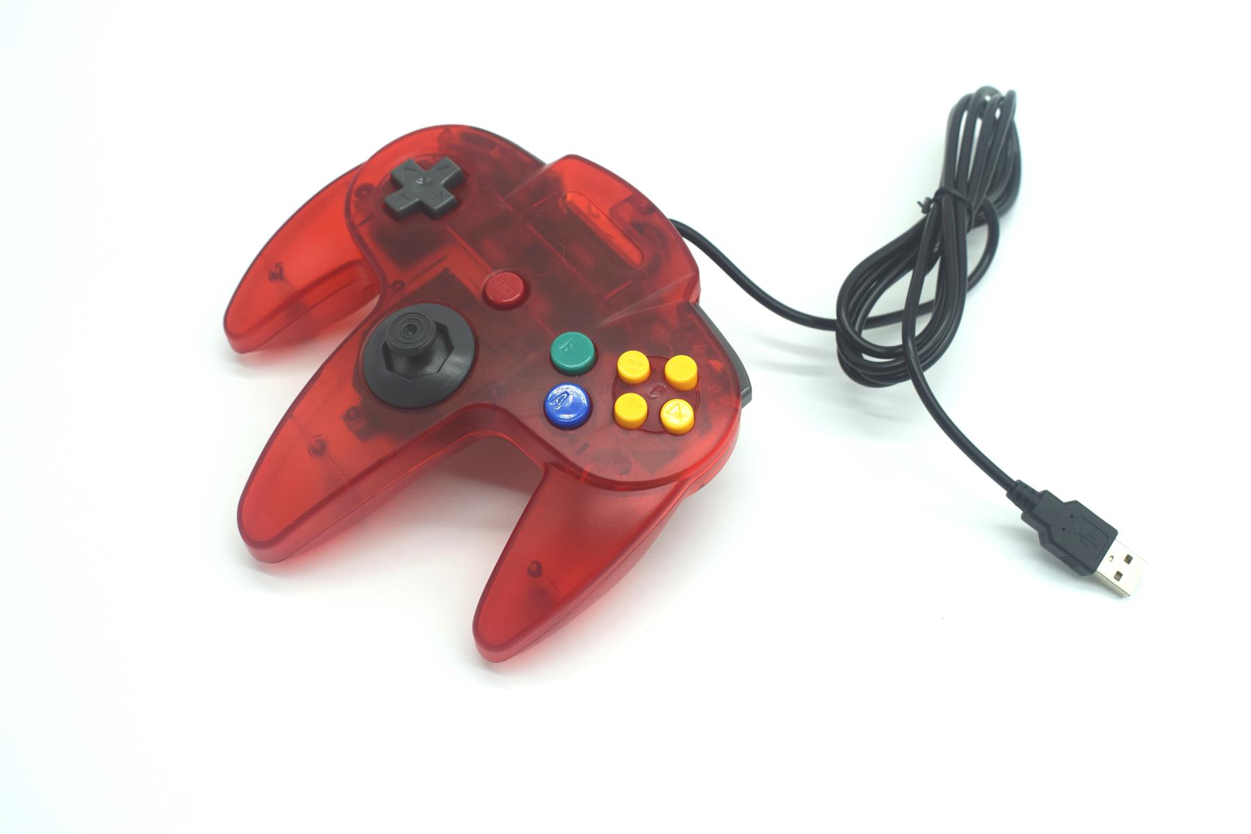 USB N64 Nintendo 64 Controller Wired Joystick Games Gamepad For PC Many Colours - Picture 88 of 109