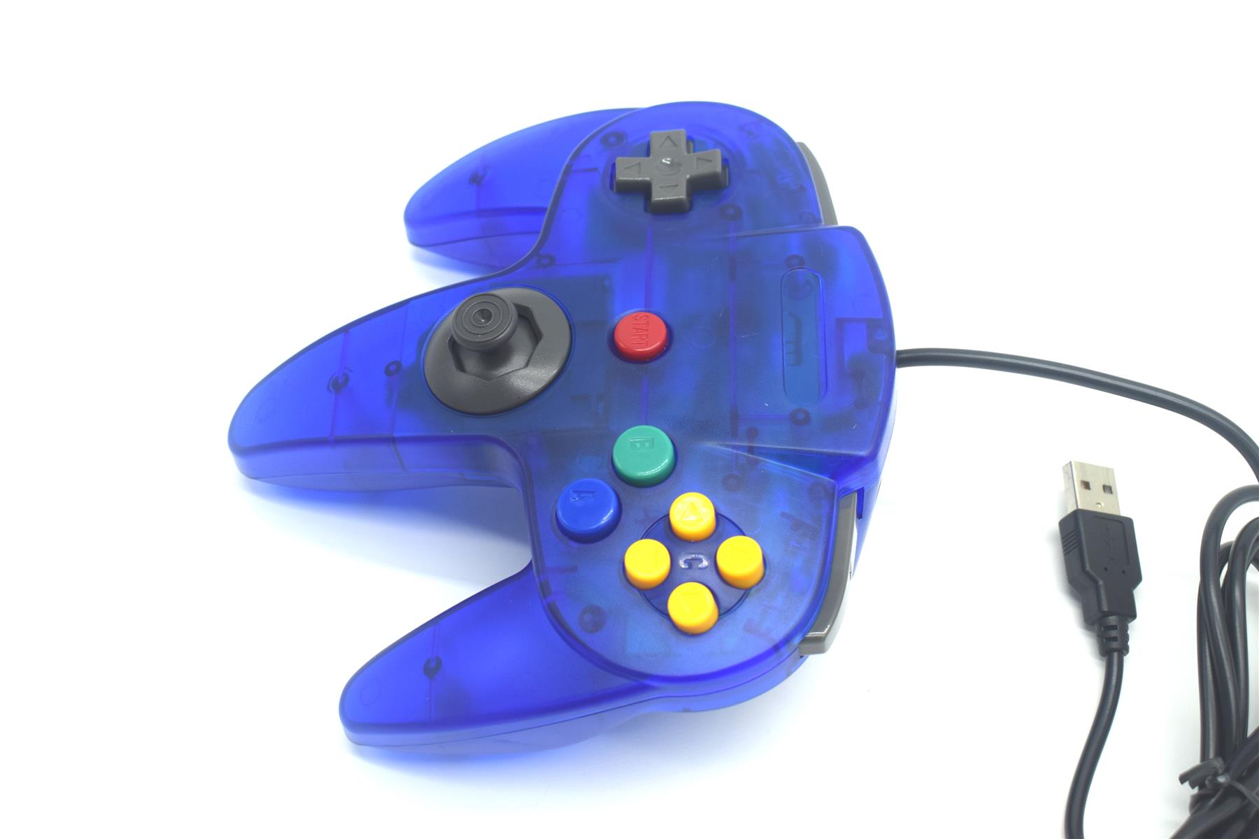 USB N64 Nintendo 64 Controller Wired Joystick Games Gamepad For PC Many Colours - Picture 65 of 109