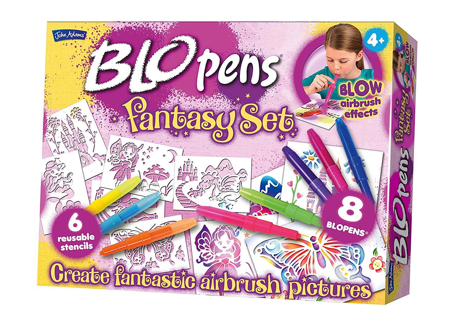 Blo Pens Sets Disney Princess, Turtle, Animal Airbrush Effect Pens