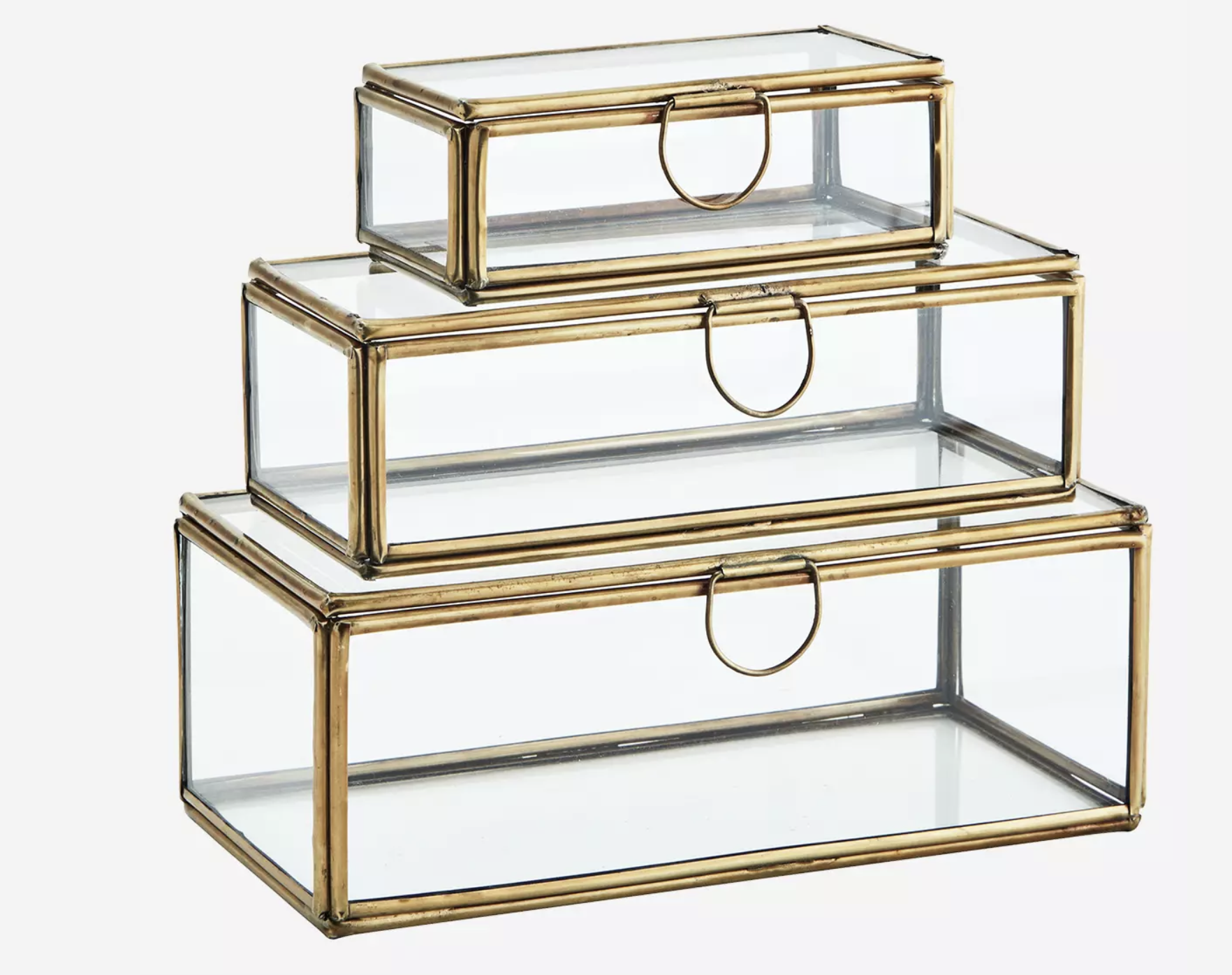 Glass Trinket Boxes, Set of 3 Glass Storage Box, Small Glass Box Jewellery - Picture 5 of 8
