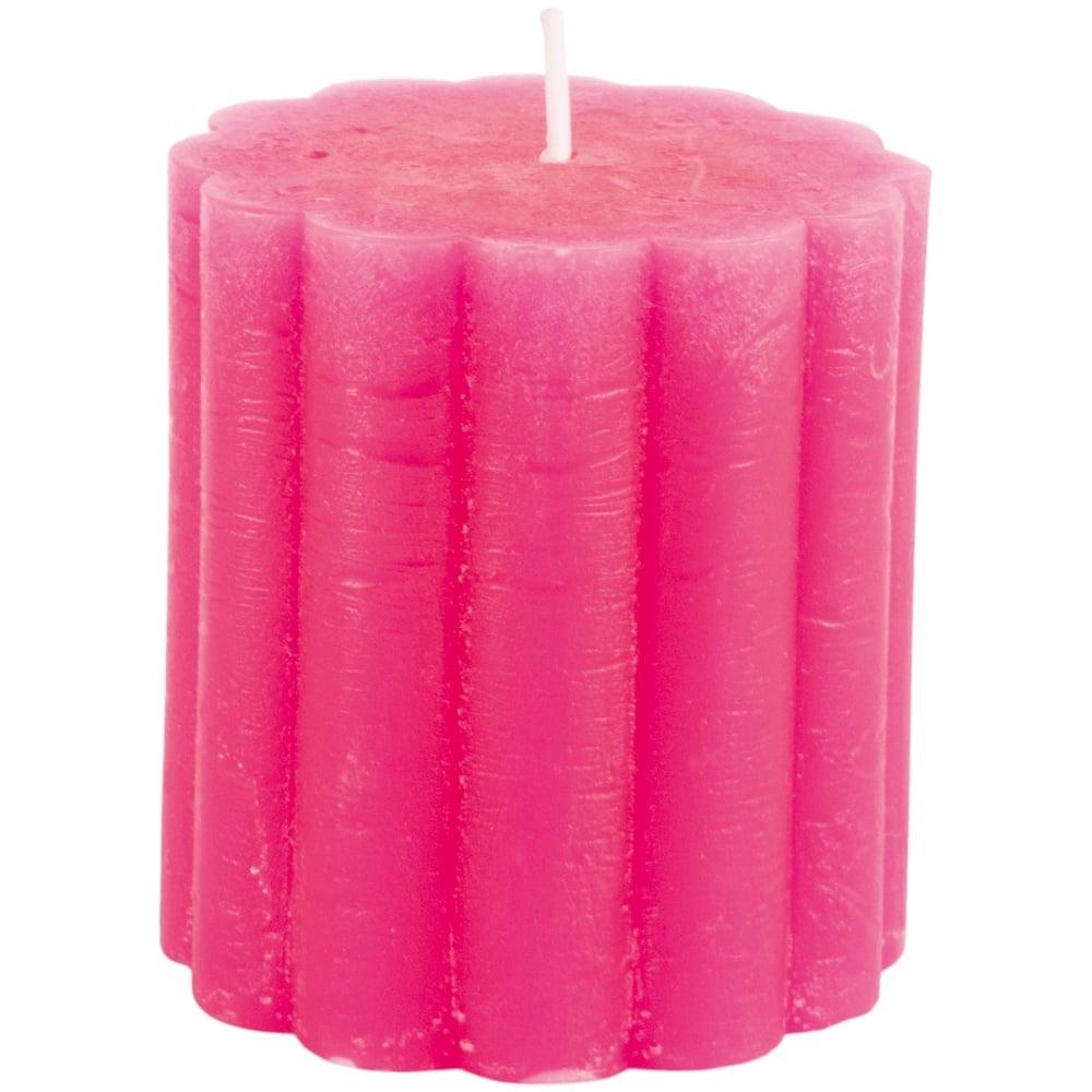 Rosa Stumpenkerze, 1 Jakobsmuschelform Hot Pink Fuchsia Chunky Rustikal Kerze - Bild 8 von 16
