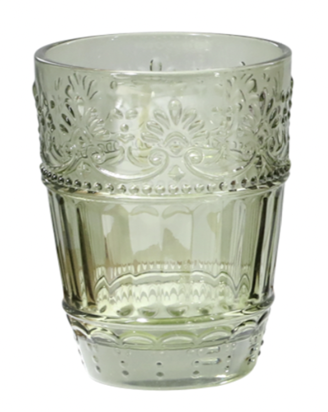 Bunter Glasbecher x 1, hoch farbiges Glas Wasser Getränke Glas mit Muster - Bild 31 von 46