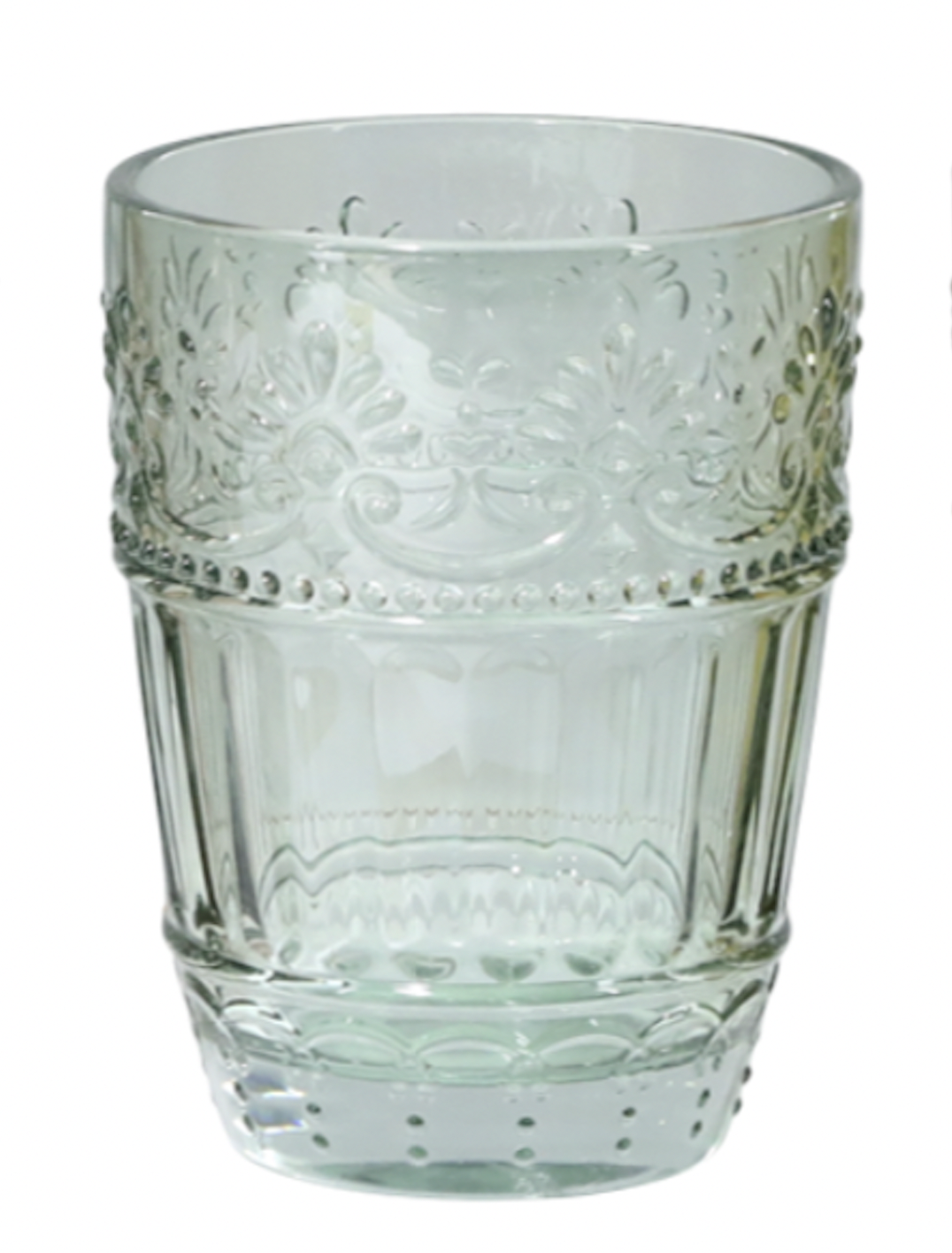 Bunter Glasbecher x 1, hoch farbiges Glas Wasser Getränke Glas mit Muster - Bild 15 von 46