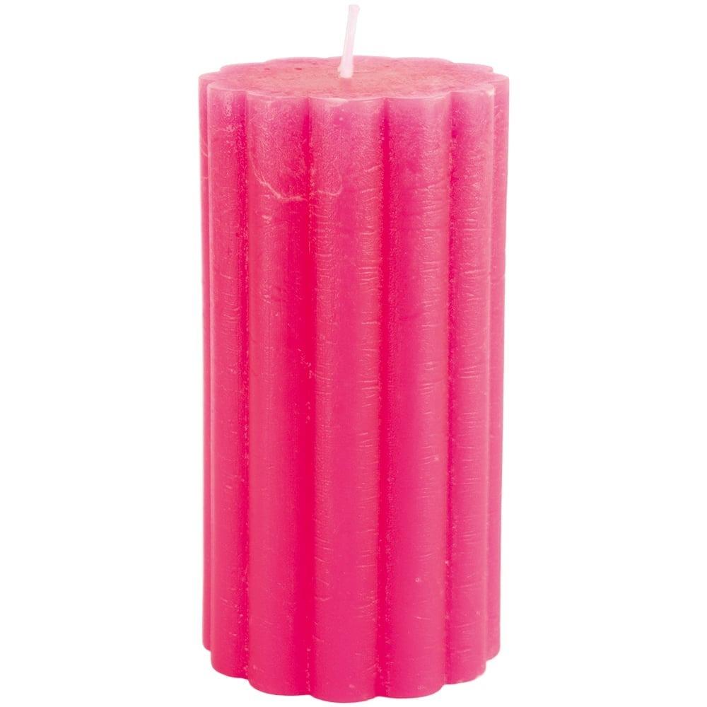 Rosa Stumpenkerze, 1 Jakobsmuschelform Hot Pink Fuchsia Chunky Rustikal Kerze - Bild 11 von 16