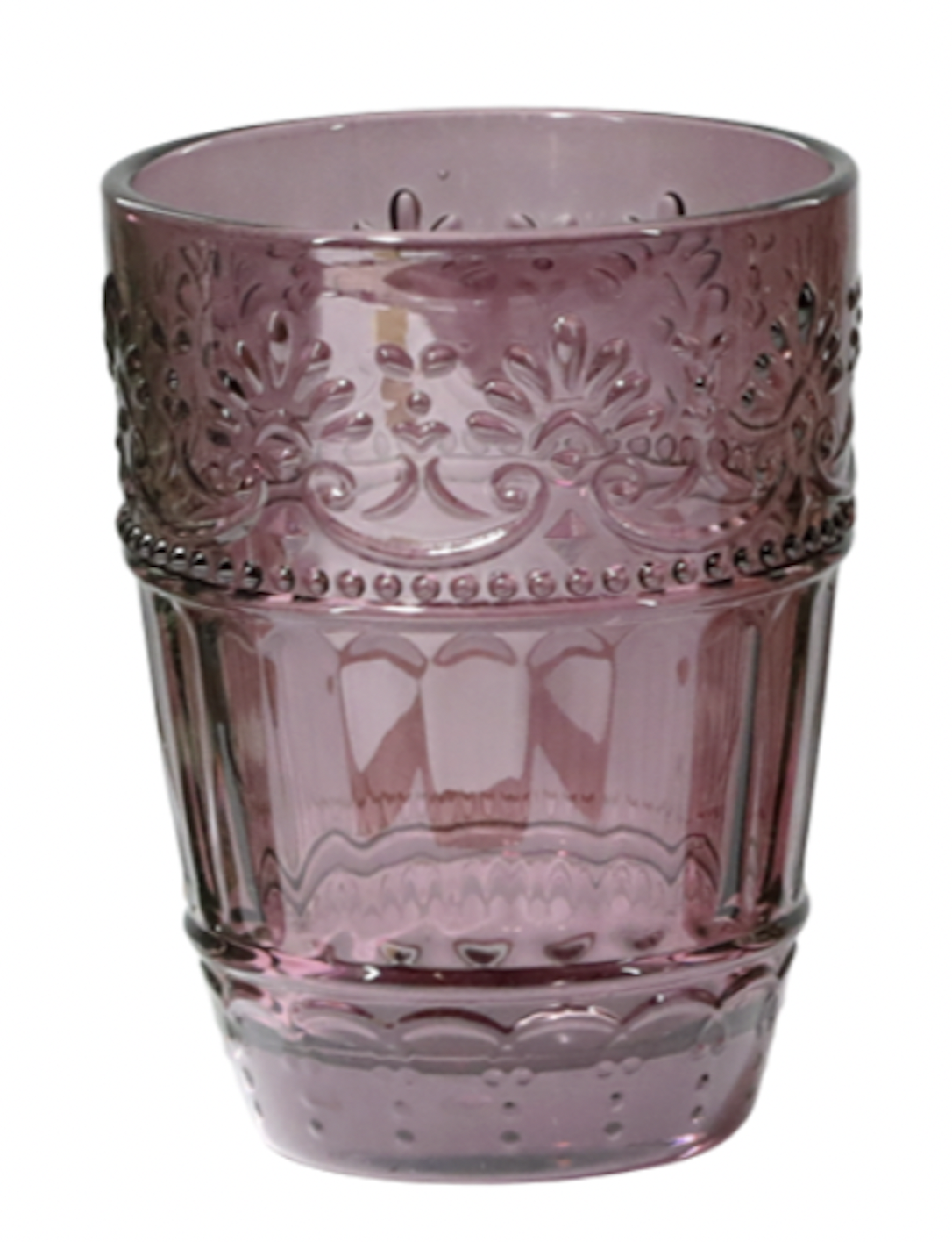 Bunter Glasbecher x 1, hoch farbiges Glas Wasser Getränke Glas mit Muster - Bild 11 von 46