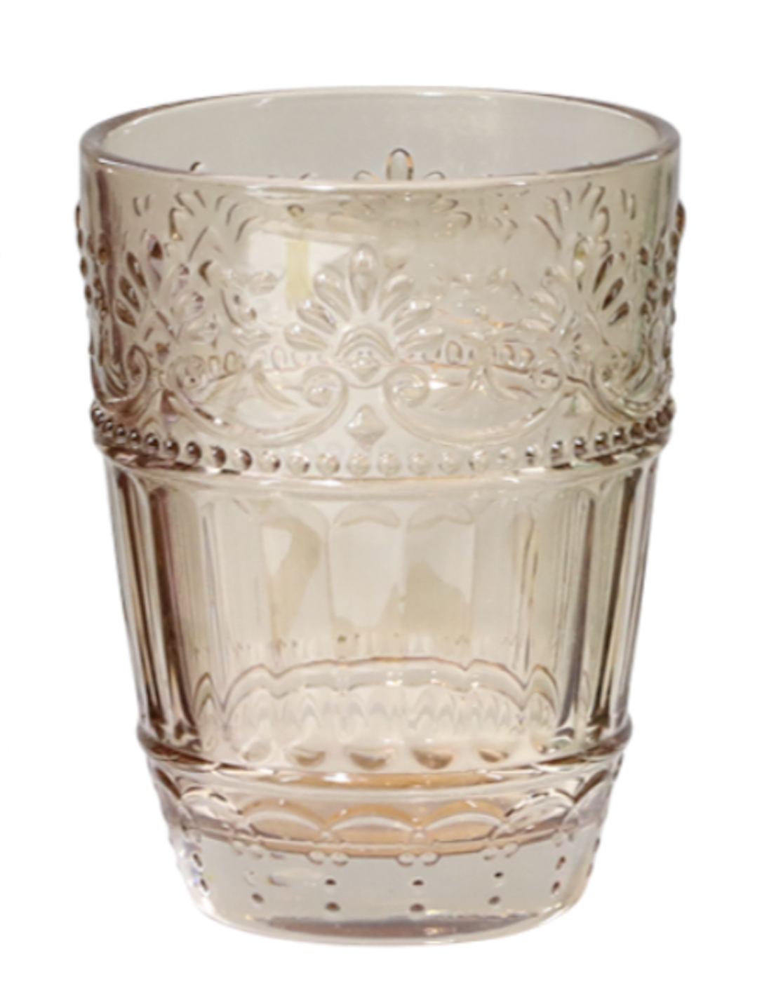 Bunter Glasbecher x 1, hoch farbiges Glas Wasser Getränke Glas mit Muster - Bild 39 von 46