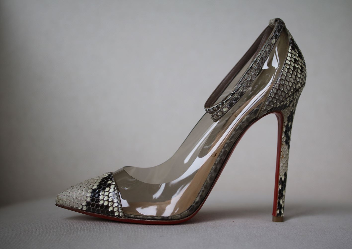 Christian Louboutin Un Bout 120 Snakeskin Pumps Eu 37 5 Uk 4 5 Us