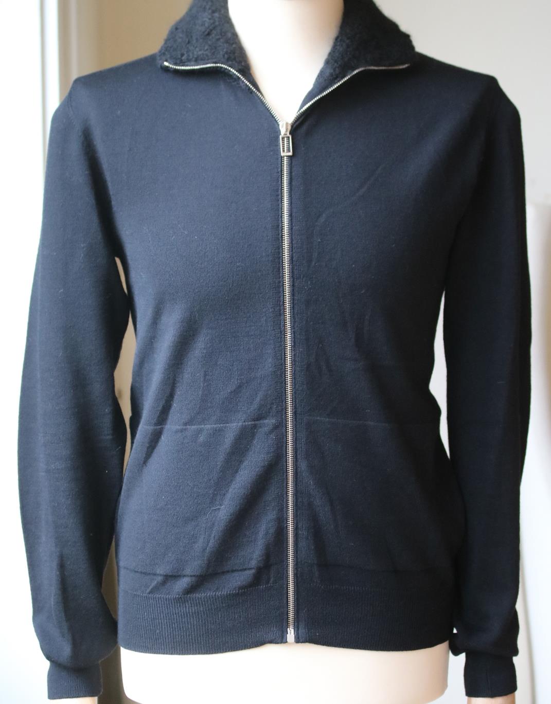 black zip up turtleneck