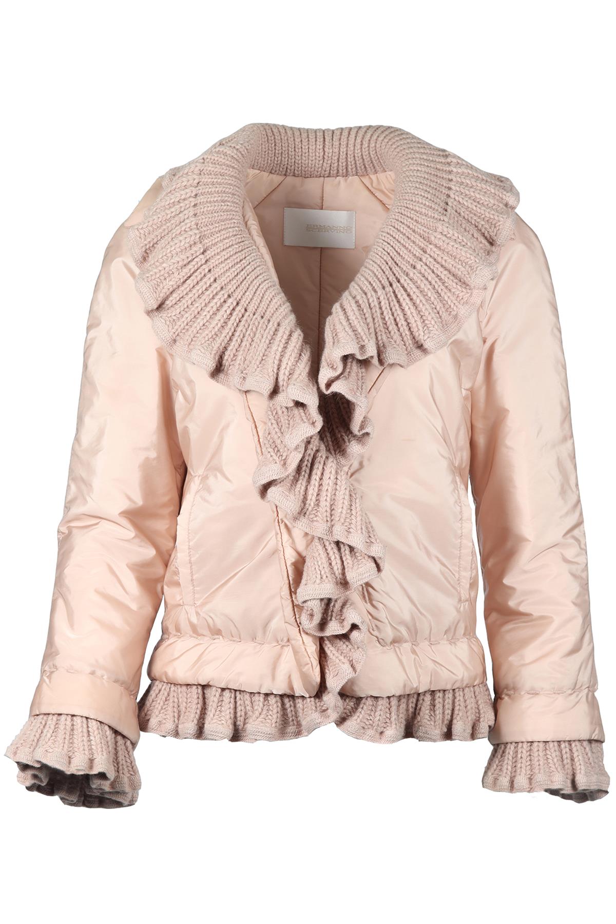 ジャケット ERMANNO SCERVINO JACKET (D476I326ZFY S4706) ERMANNO SCERVINO KNIT AND PADDED SHELL JACKET IT 42 UK 10
