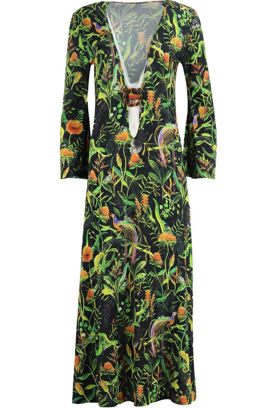 dodo bar yellow cut out dress Womens Dodo Bar Or White, Brown, Yellow Print Maxi Dress S