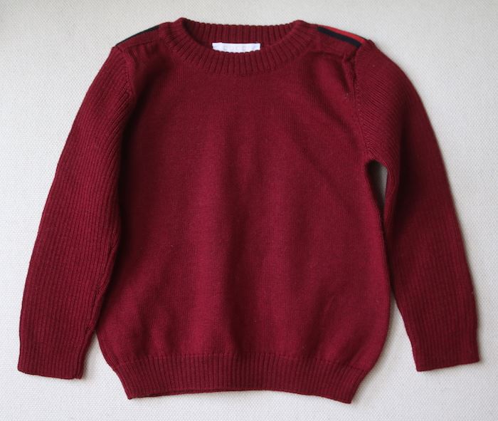 burgundy baby sweater