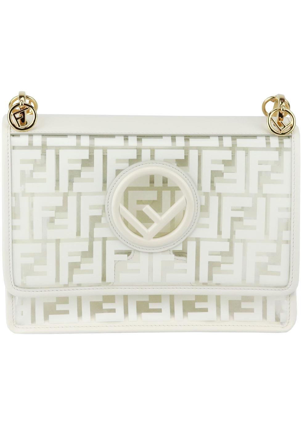 KENDI KAN I LARGE LEATHER AND FF PVC SHOULDER BAG | eBay