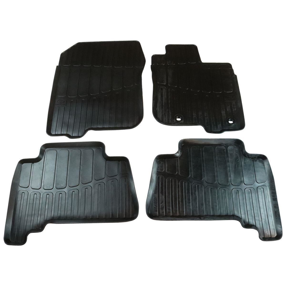 自動車 matugood19 Genuine Toyota Front & Rear Rubber Car Mats Black Land Cruiser 13