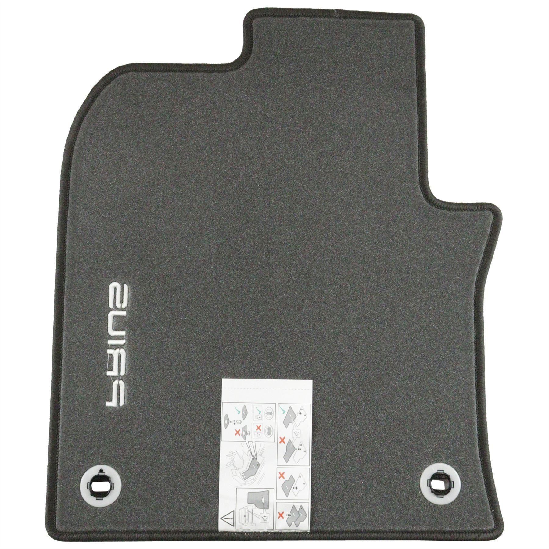 Genuine Toyota Front Carpet Car Floor Mat 520G Black w/Logo Prius