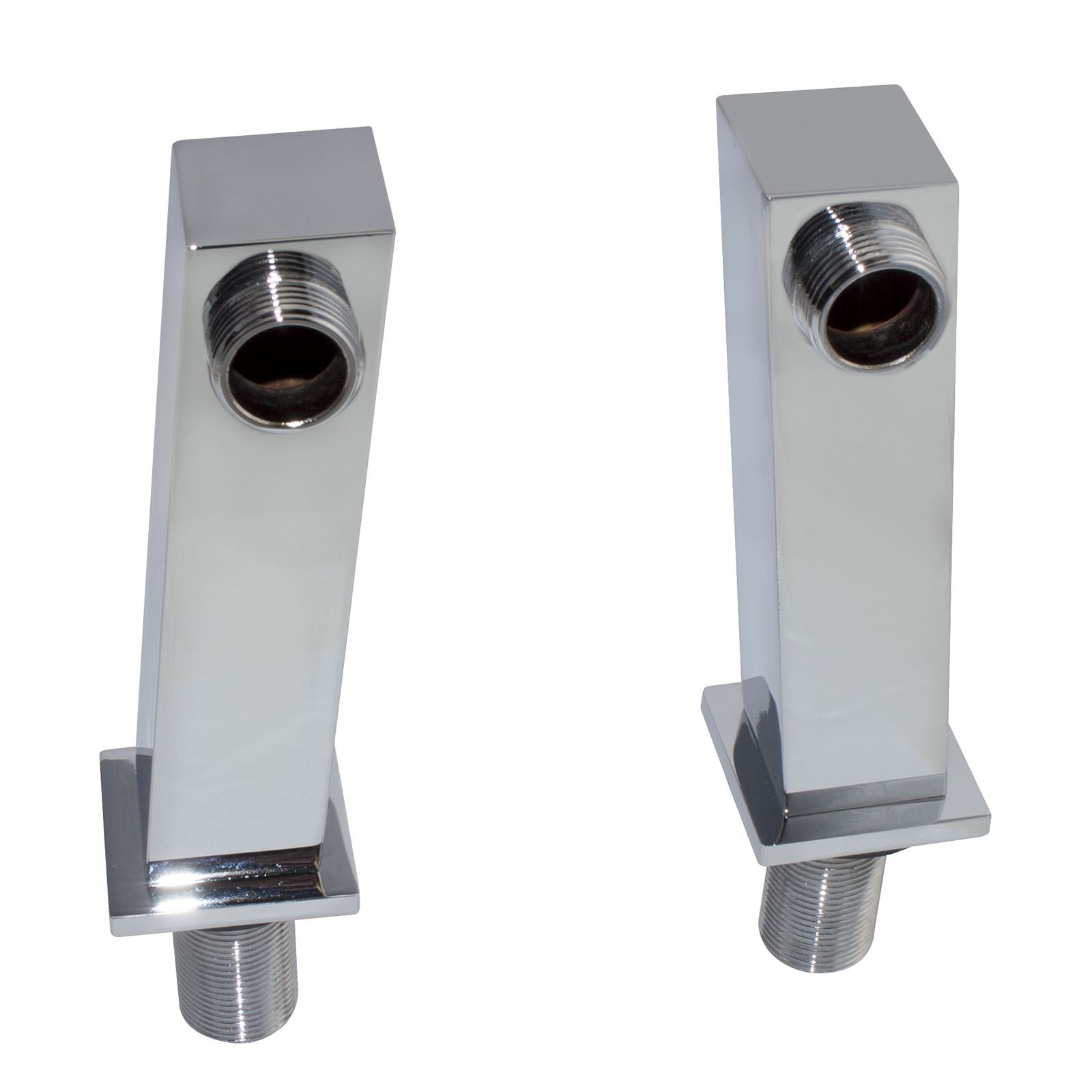 BATHROOM BRASS SQUARE MODERN CHROME BATH MIXER TAP LEGS ADAPTOR PILLAR EXTENSION eBay
