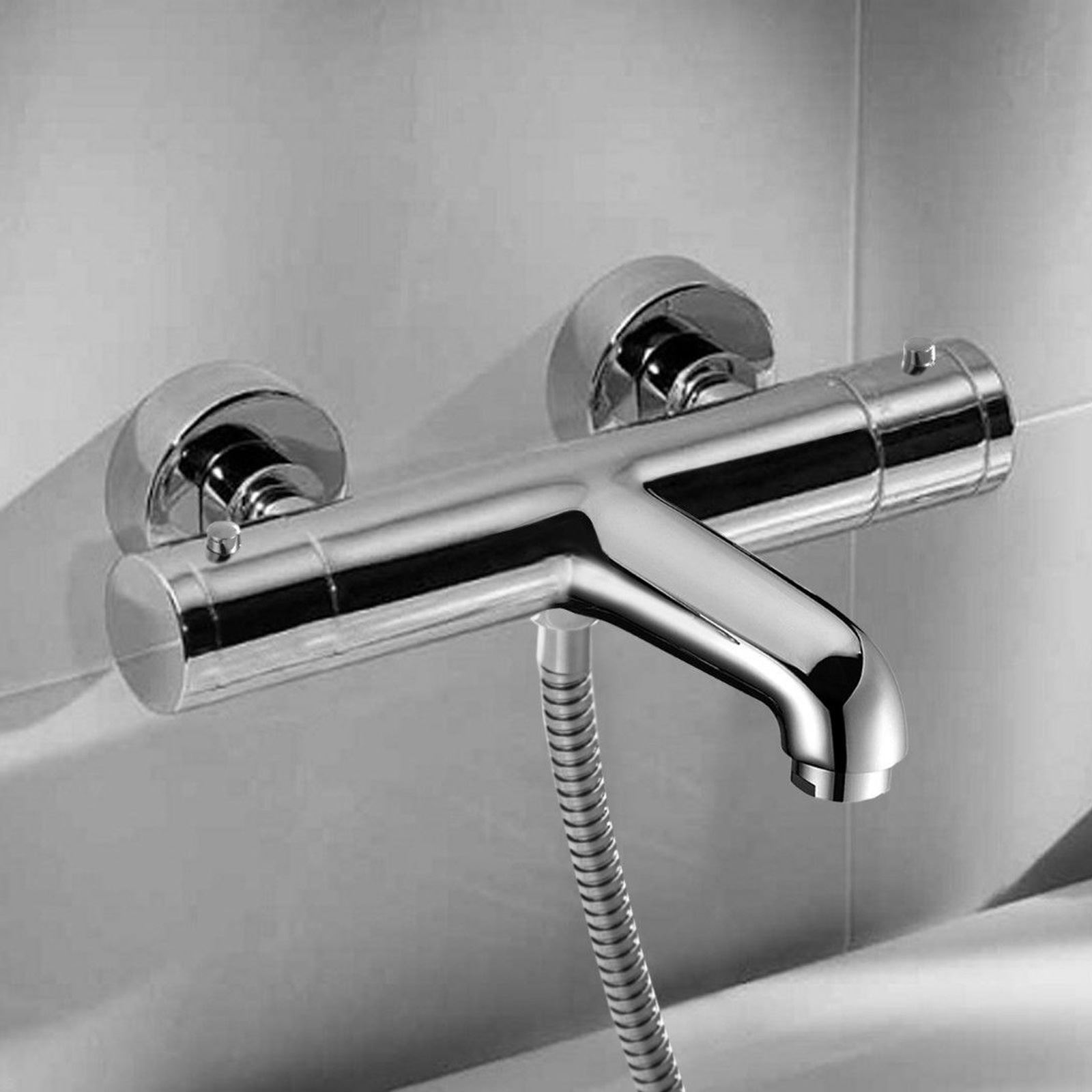 Round Thermostatic Wall Mounted Dual Control Shower Mixer Tap With Shower Kits eBay